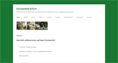 Desktop Screenshot of fuerstenhof-erfurt.de